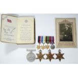 A group of four World War II medals awarded to L. S. A. Alan Stewart Dennett R. N.; 1939-45 Star,