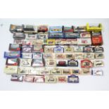 Approximately fifty various scale models by Corgi, Vanguards, Lledo, & others, boxed & un-boxed.