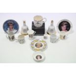 Various commemorative items commemorating the birth of Prince William in 1982, & the death of
