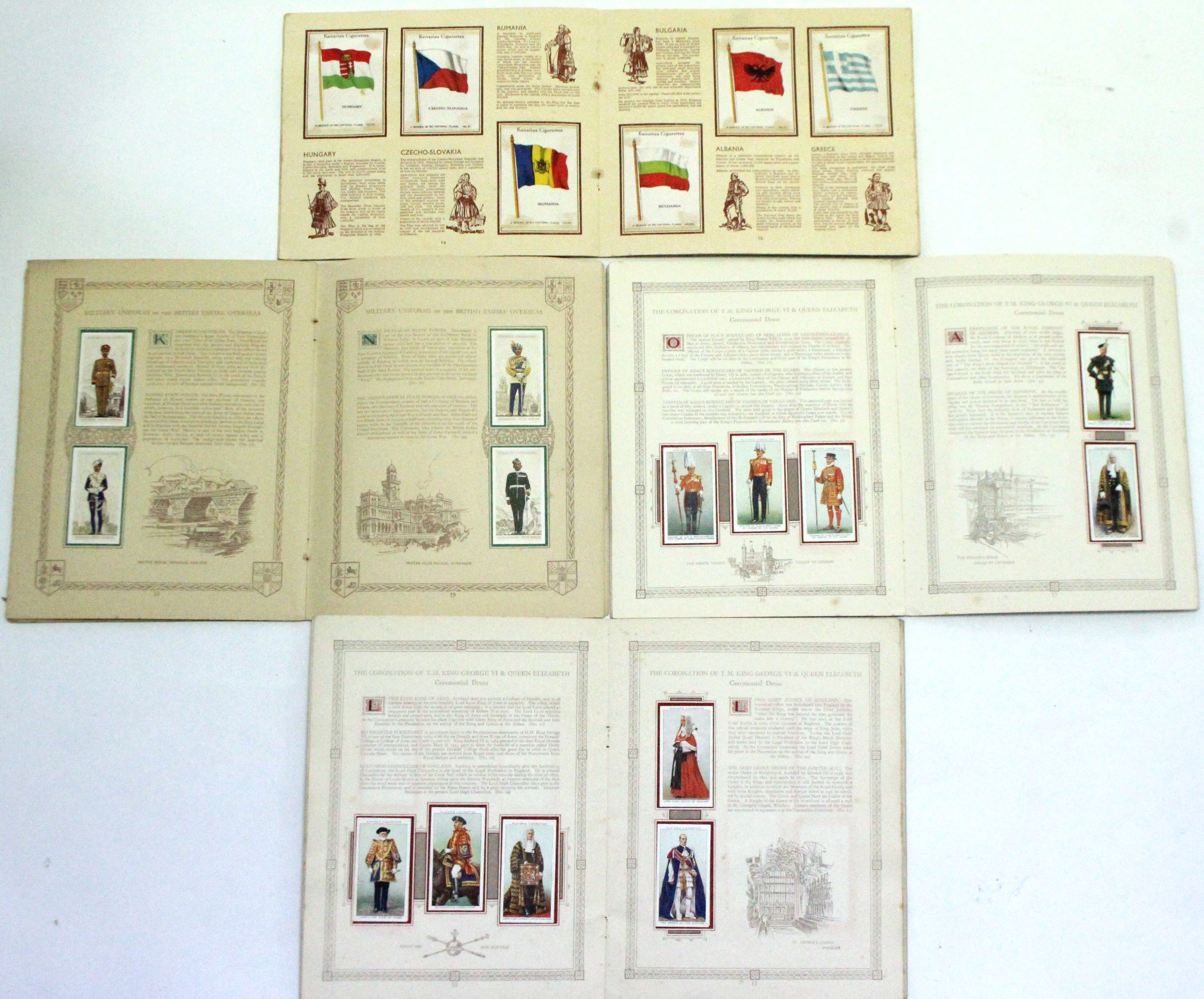 A Kensitas picture card album of “National Flags” (silk) cards; together with three John Player - Image 2 of 2