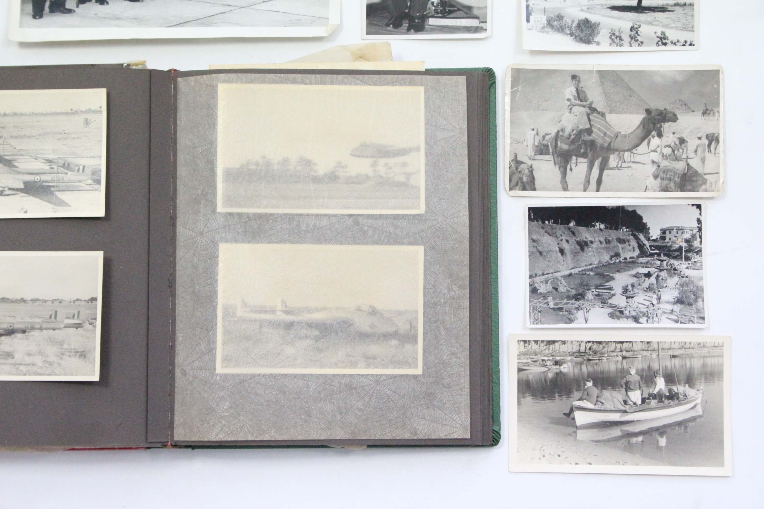 A mid-20th century photograph album containing numerous photographs of aircraft, foreign views, - Image 3 of 6