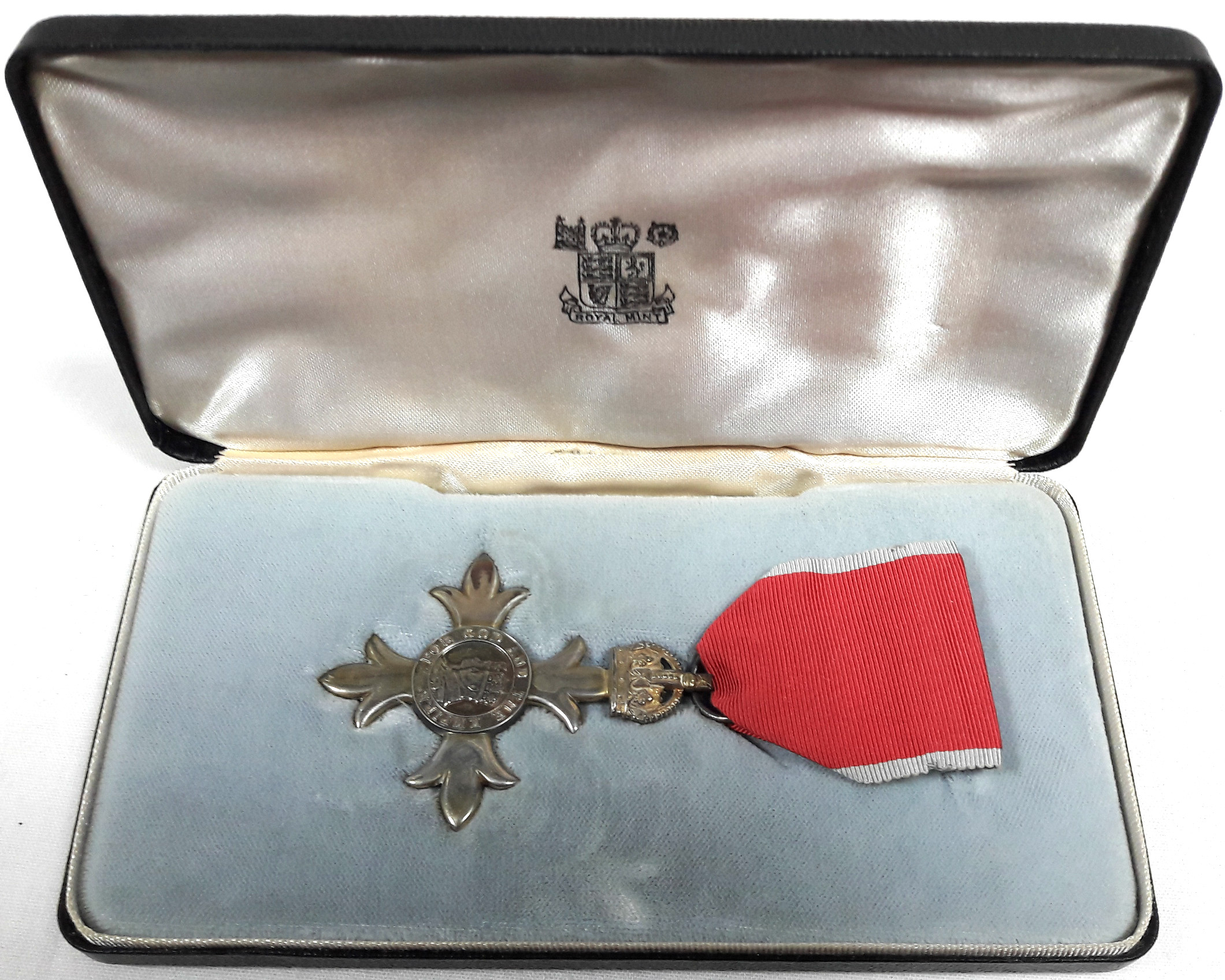 Order of The British Empire (Civil), in silver; with framed citation & accompanying