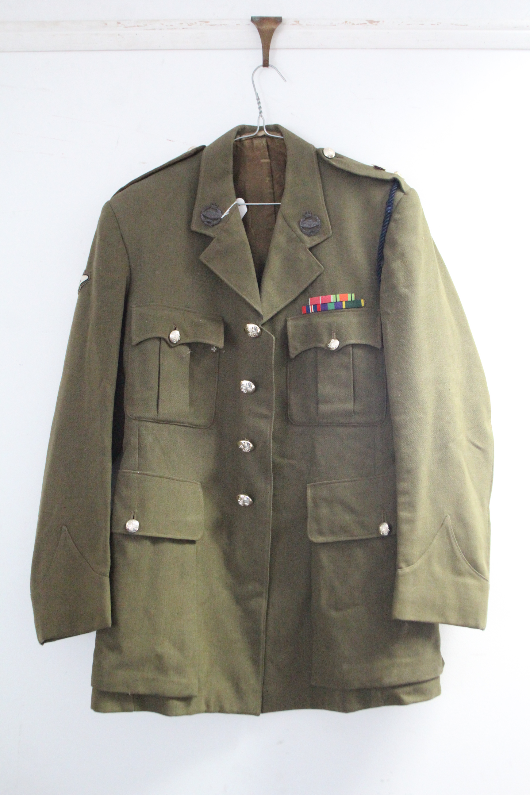 A WWII Royal Tank Regiment dress jacket; a ditto Royal Engineers Regiment dress jacket, & a ditto
