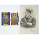 A First World War pair awarded to Stewart Dennett, R. N. V. R. British War Medal & Victory Medal,