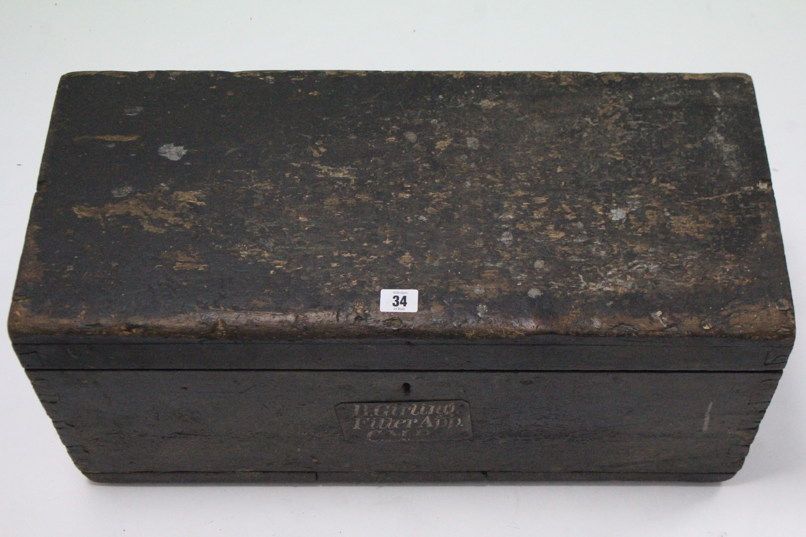 A black painted deal tool chest, 25½” wide, containing various carpenter’s tools. - Image 3 of 3