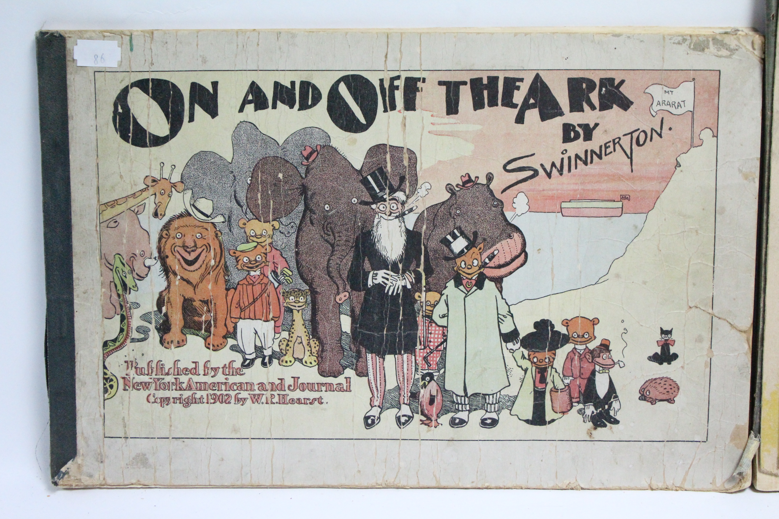 An early 20th century volume “On And Off The Ark” a series of comic pictures by Swinnerton (1902);