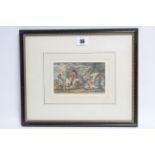 A set of four 19th century hand-coloured hunting engravings after Rowlandson titled: “Morning”, “