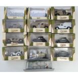 Thirteen various scale model military vehicles, all boxed.