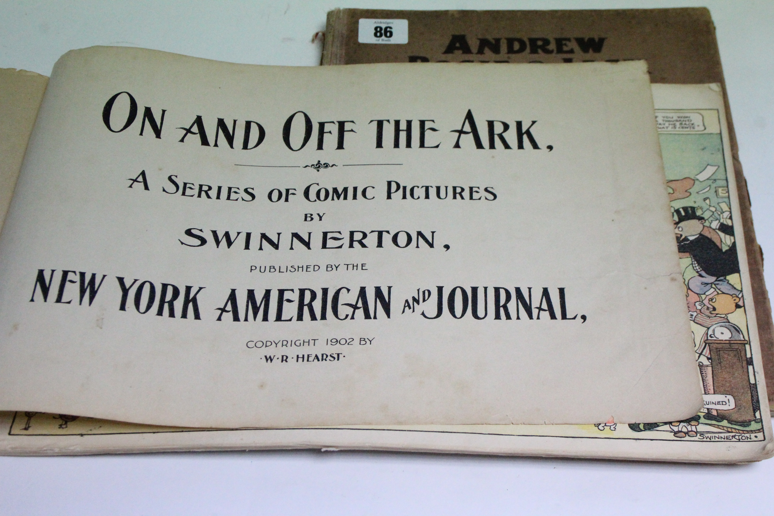 An early 20th century volume “On And Off The Ark” a series of comic pictures by Swinnerton (1902); - Image 3 of 9