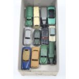 Twelve various Dinky scale models including an “Observation Coach”, a “Hudson Sedan”, a “Vauxhall