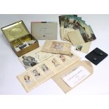 Five picture card albums; various loose trade cards; & a stereocard viewer.