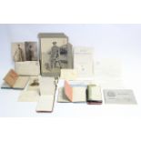 Various WWI & WWII British military photographs, diaries, letters, ephemera, etc.