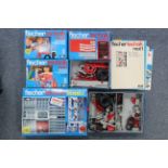 Four Fischer Technik construction kits, boxed; & various ditto items, un-boxed.