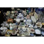 Various items of decorative china; pottery; & glassware (part w.a.f.).