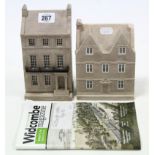 Two Tim Richards scale models of Georgian buildings, 7¼” & 6” high.