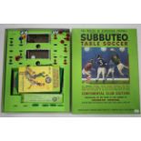 A Subbuteo “Continental Club Edition” football game, incomplete, boxed; a reproduction copy of the