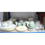 A Cauldon china twelve-piece part dinner service; a Royal Doulton Bunnykins plate, etc.