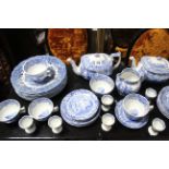 Twenty seven items of Spodes blue & white “Italian” pattern teaware; & various other items of blue &
