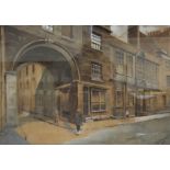 MASLEN, B. J. (Bath artist). A view of Trim Street, Bath, showing General Wolfe’s house. Signed &