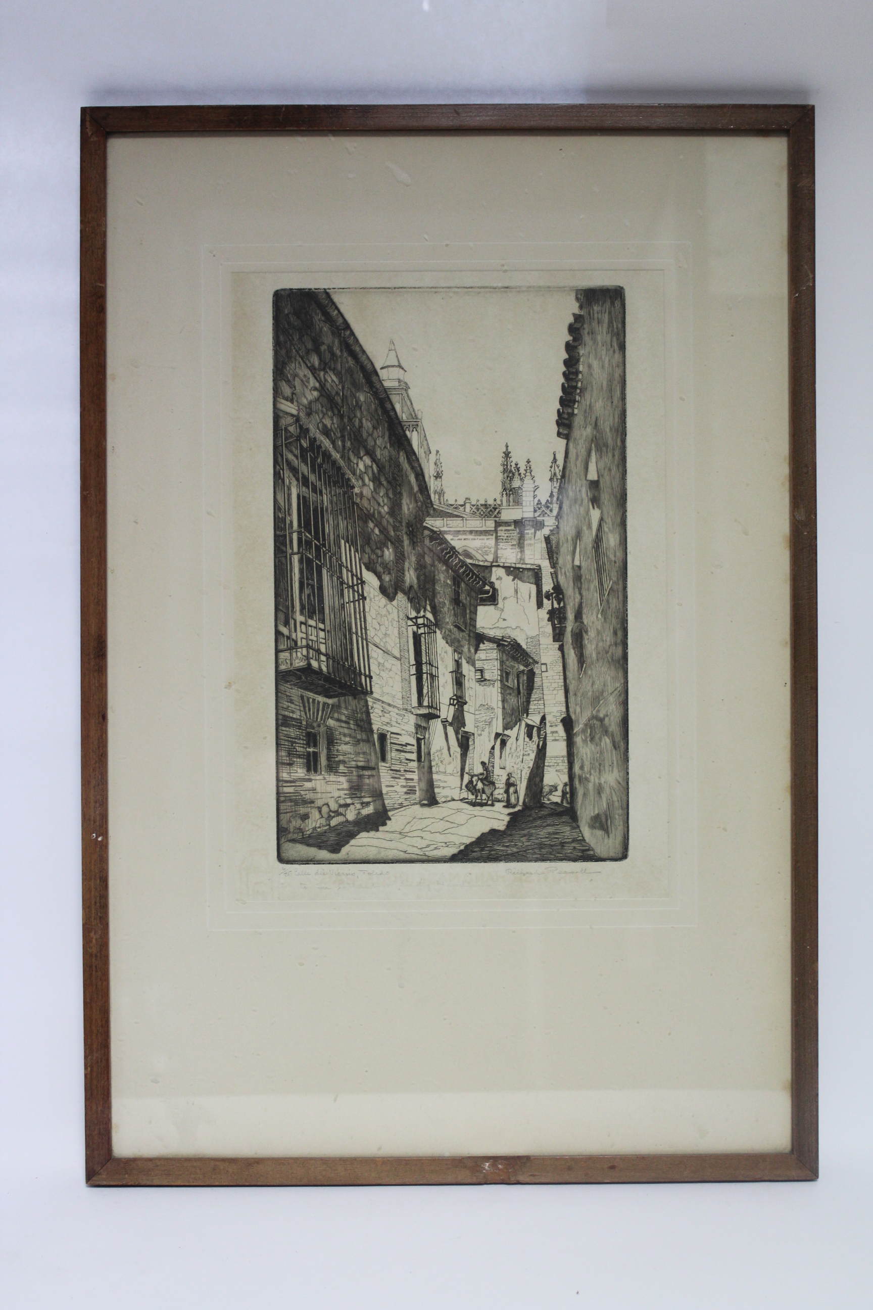 HOLMES, Kenneth (1902-1994). Titled: “Pont Avontino”, black & white etching, signed in pencil to - Image 7 of 12