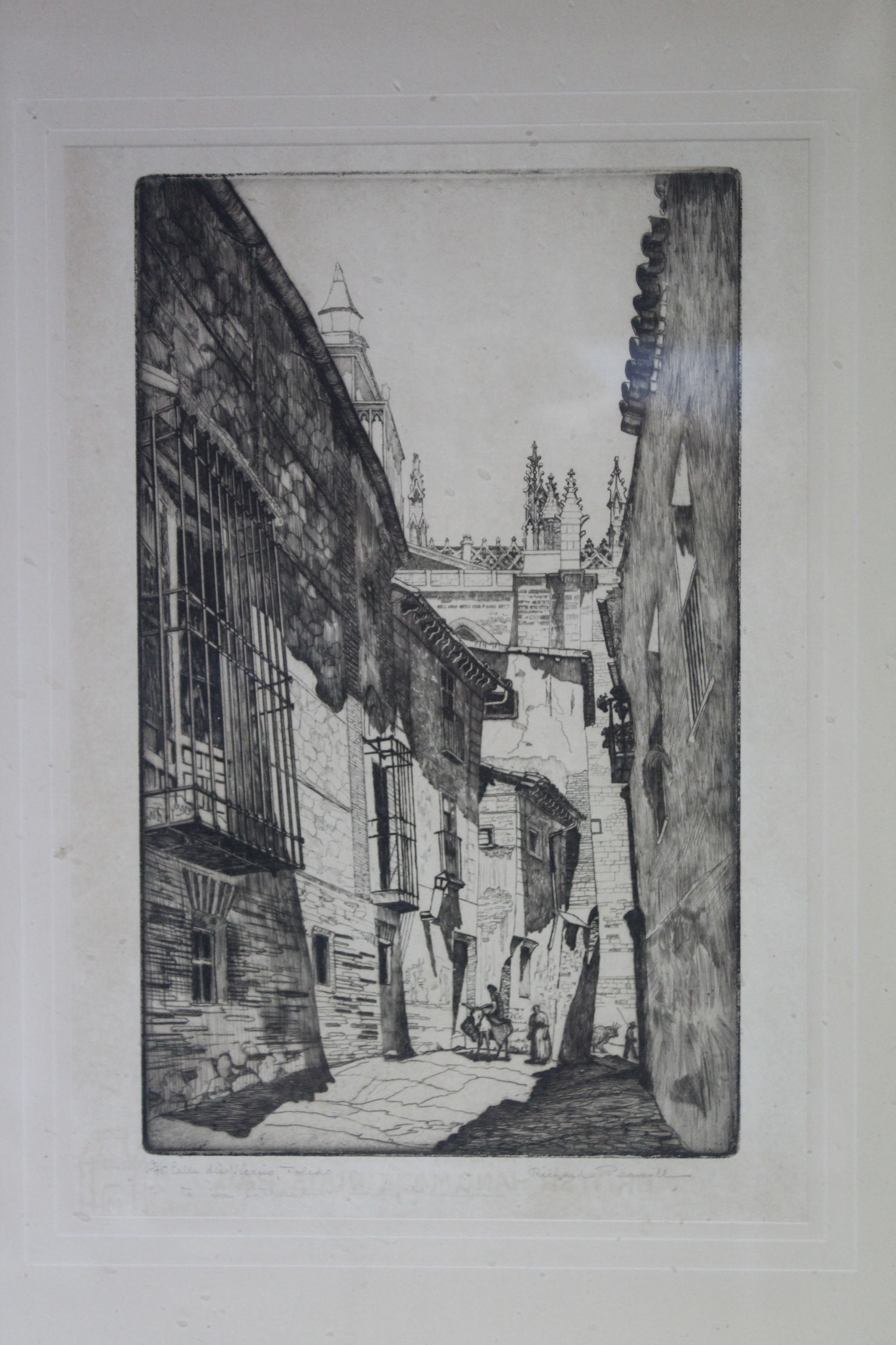 HOLMES, Kenneth (1902-1994). Titled: “Pont Avontino”, black & white etching, signed in pencil to - Image 2 of 12