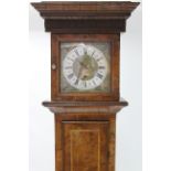 An 18th century longcase clock, the 10” square brass & silvered dial signed: “Josh. Savage, London”,
