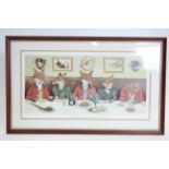 NELSON, Harry B. (after). A humorous coloured lithograph titled: “Mr. Fox’s Hunt Breakfast