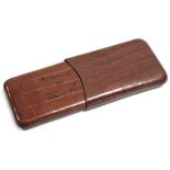 ROYAL INTEREST. A crocodile leather pocket cigar case by Clark of New Bond St., given by Edward,