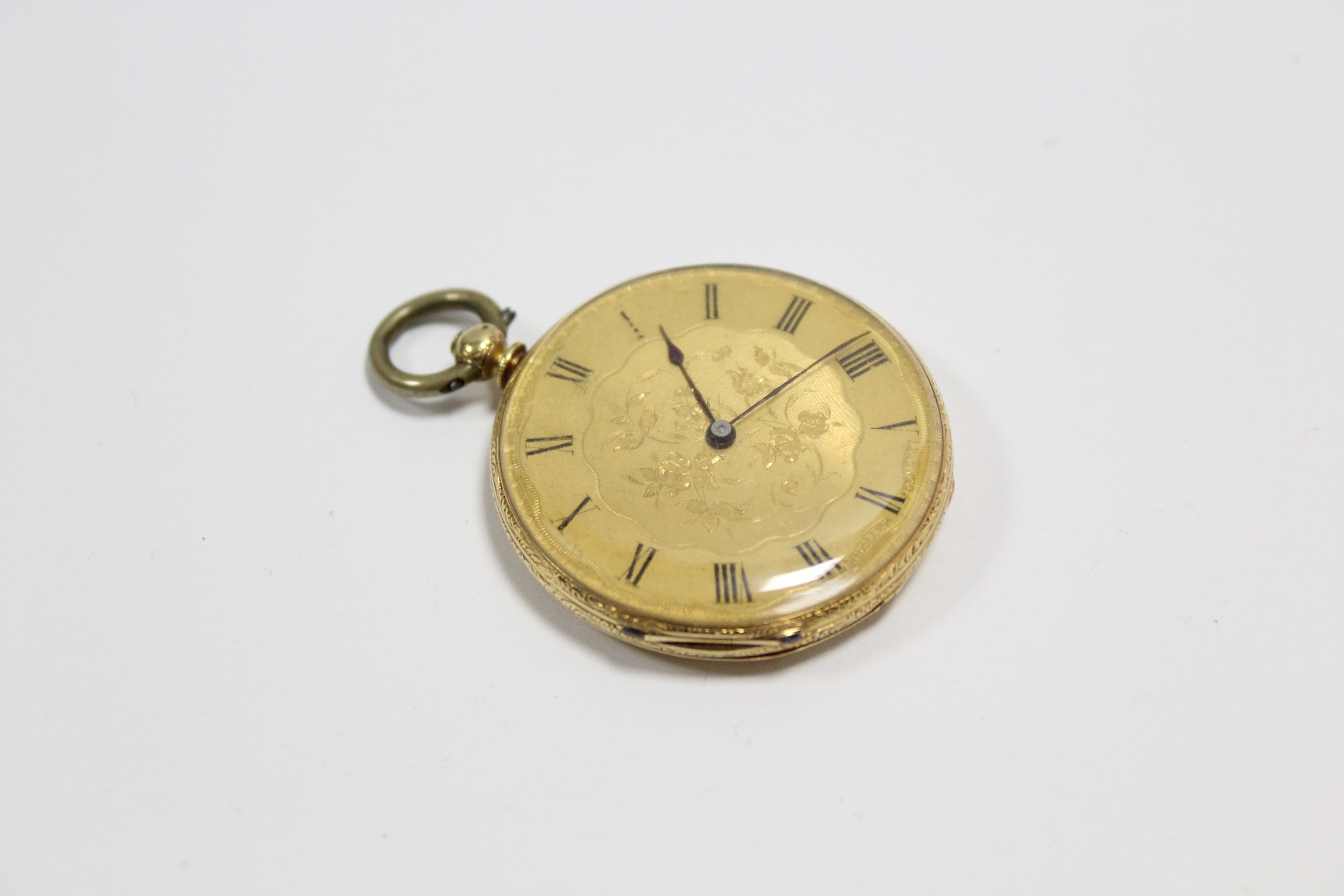 A Swiss 18K & enamel ladies’ fob watch by Badollet, Geneve, the inner back-plate inscribed: “No. - Image 2 of 8
