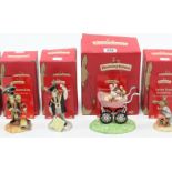 Six other Royal Doulton Bunnykins character figures “Ankhesenamun”; “Christen Day Girl”; “Easter