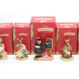 Six other Royal Doulton Bunnykins character figures, “Teacher”; “Postman”; “Home guard”; “