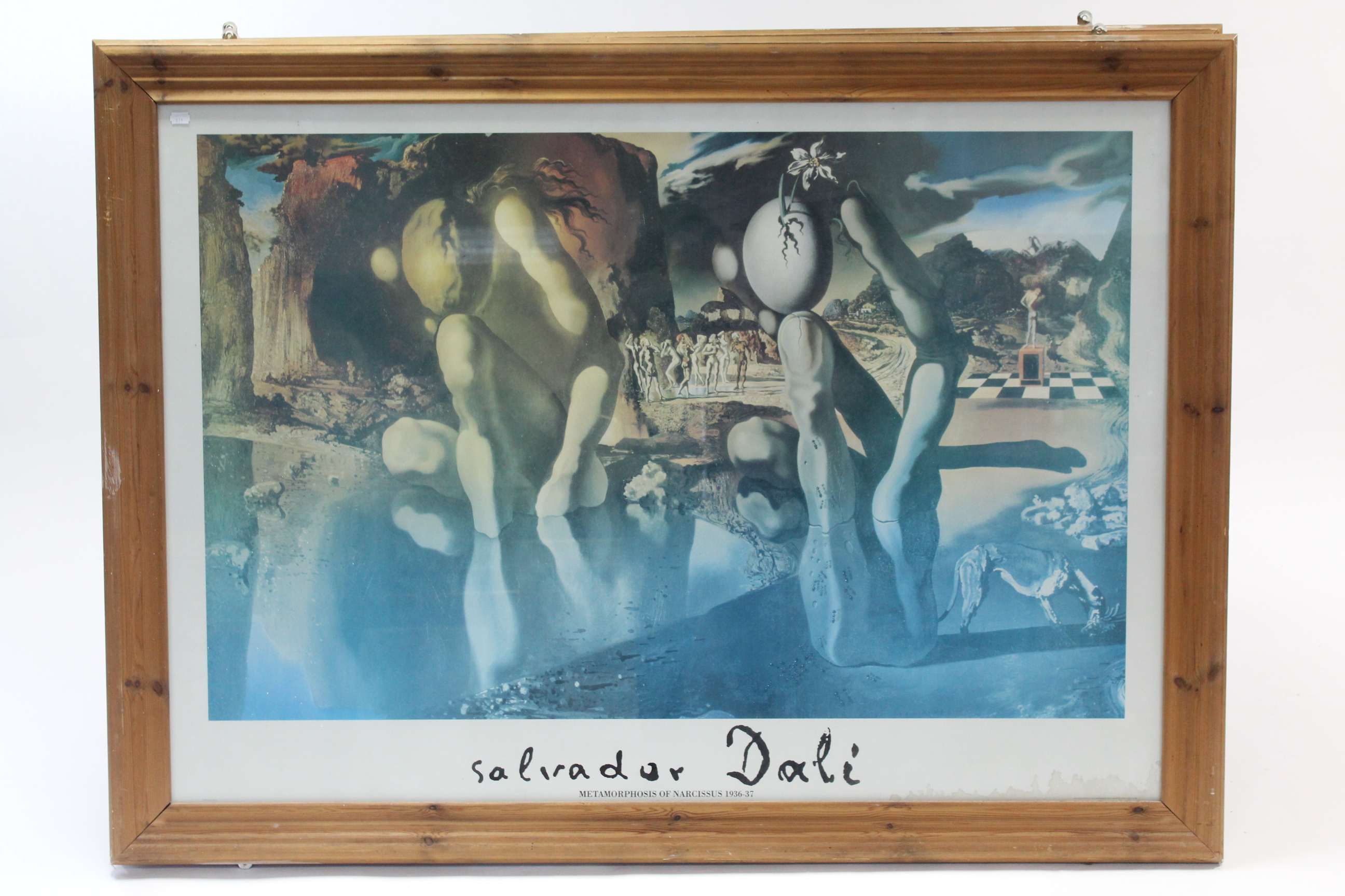 Two large coloured prints after Salvador Dali titled “Metamorphosis of Narcissus 1936-37”; & “ - Image 2 of 2