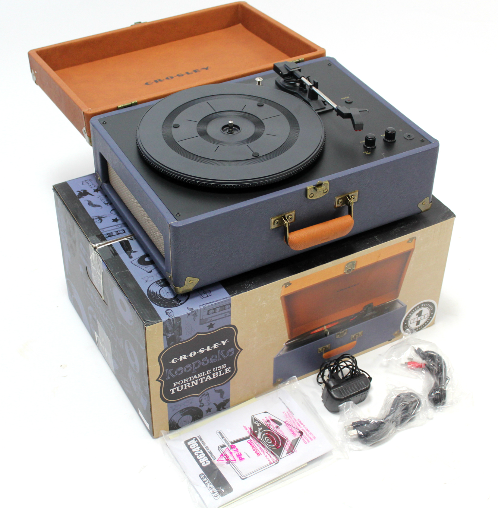 A Crosley Keepsake USB turntable, w.o. boxed.