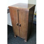 Approximately one hundred & fifty various records, contained in a walnut cabinet & loose.