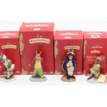 A Royal Doulton Bunnykins character figure “Romeo” with certificate; & five ditto character