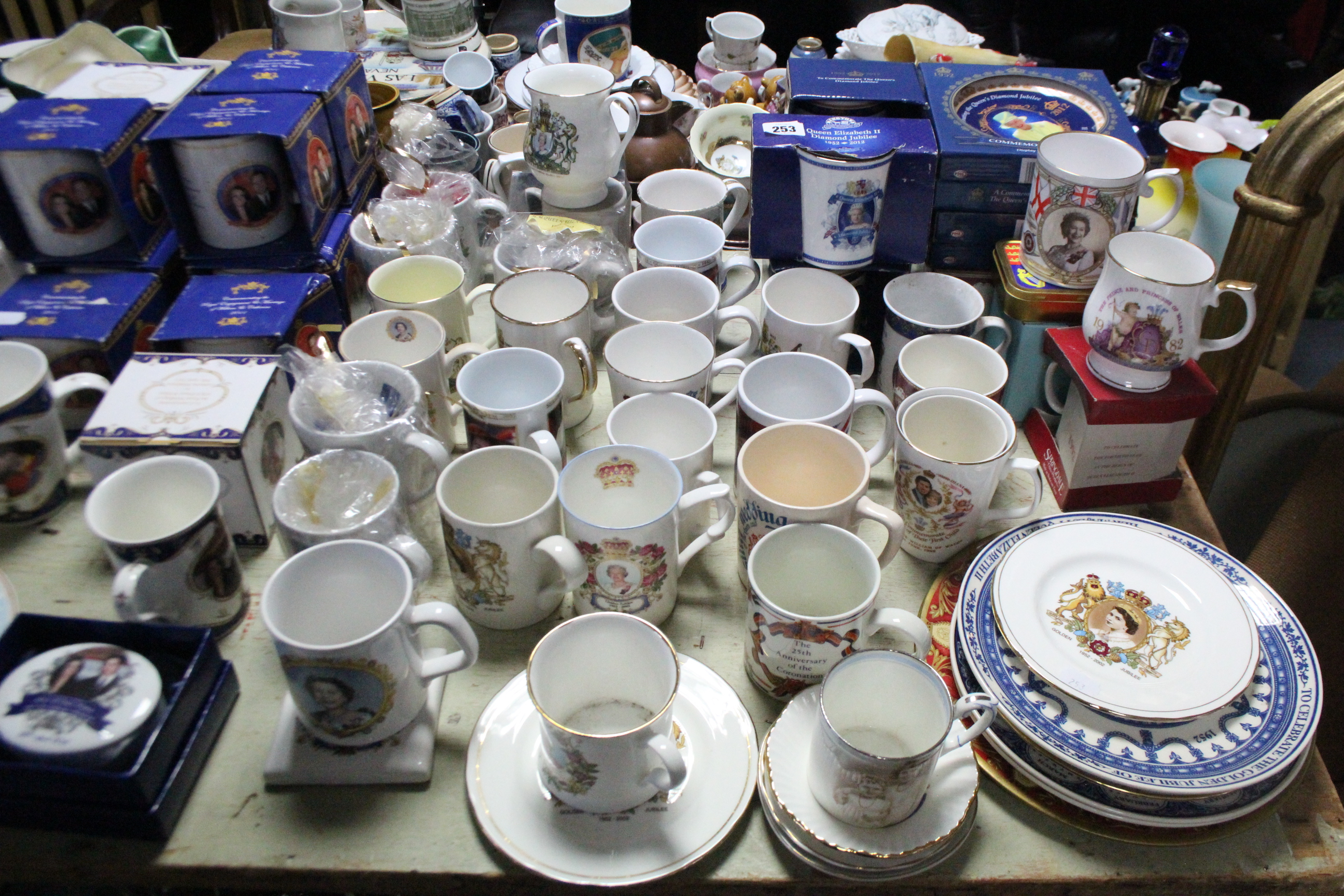 Various items of Royal Commemorative China & Glassware.