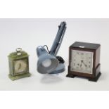 A 1930’s mantel clock the silvered dial signed “OLDFIELDS LTD, LIVERPOOL”, 8½” high; an Eliott