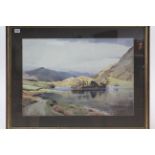 A large print after W Heaton Cooper titled to reverse “Rydal Water”, signed, 17¾” x