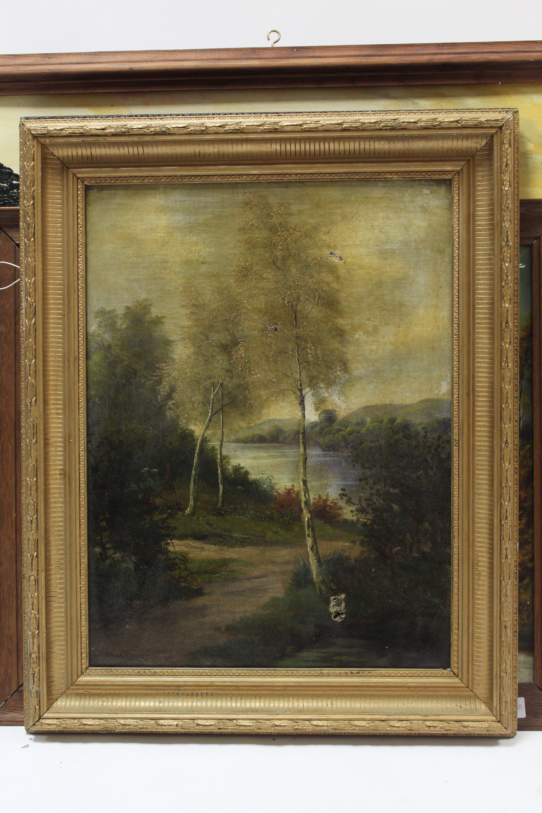 Two oil paintings on board – Chelsea street scenes, un-signed, 8½” x 11½”; a head & shoulders female - Image 6 of 13