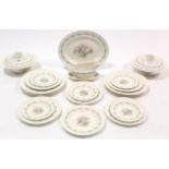 A Royal Doulton “Fairfield” pattern twenty-two piece dinner service (settings for six), part w.a.f.