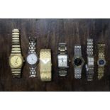 Seven various ladies’ & gent’s wristwatches; together with various items of decorative china; &