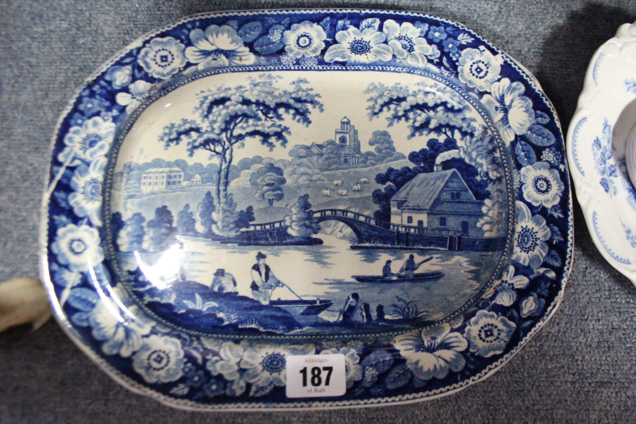 Various items of 19th century & later blue & white china & pottery, part w.a.f.