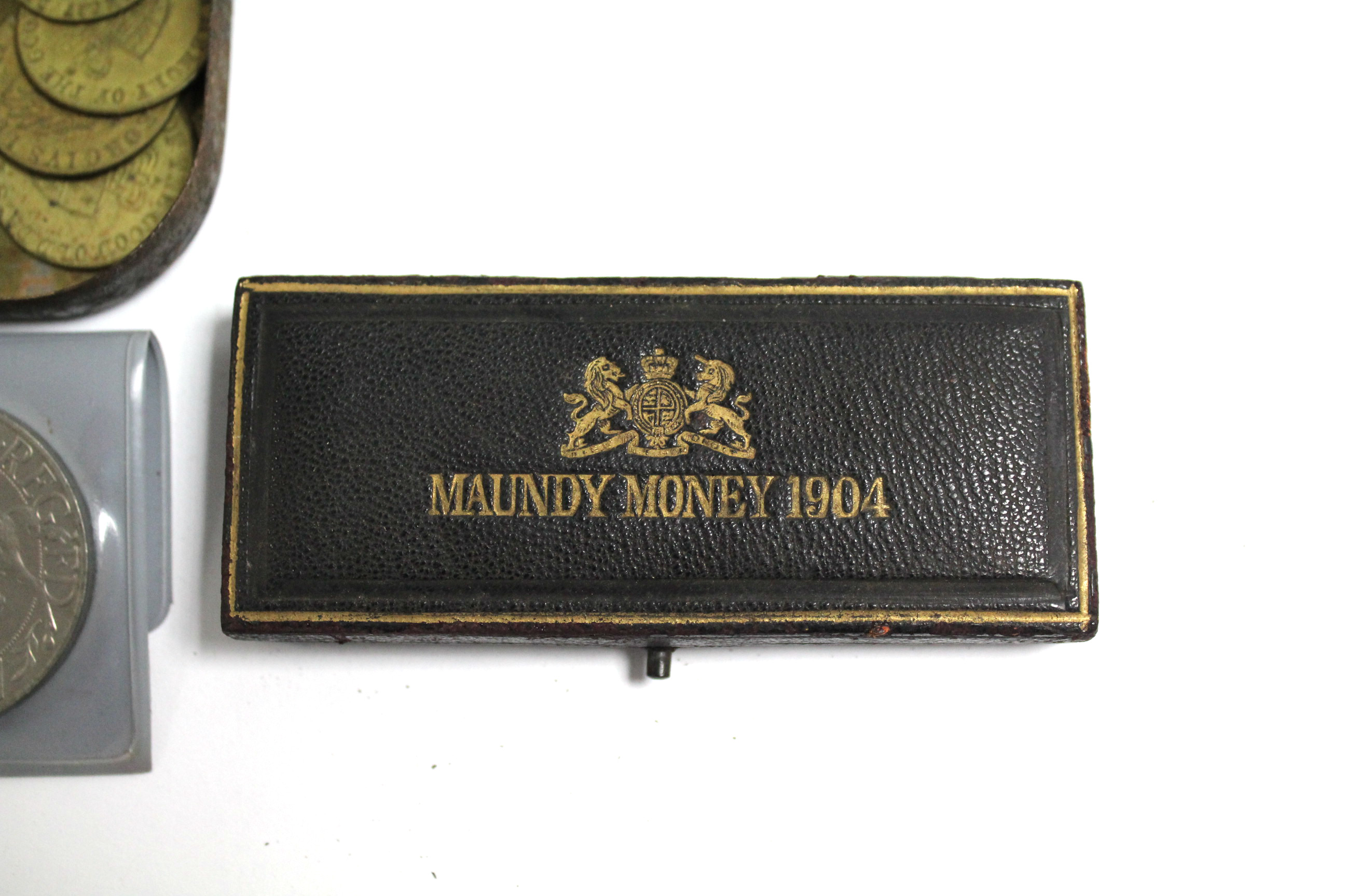 A part-set of 1904 Maundy money (lacking 2d); four commemorative crowns; various “spade guinea” - Image 2 of 2