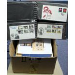 A collection of Jersey mint stamps, First Day covers, etc., in three albums & loose.