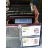 Twelve various un-used ring binder albums, & a quantity of album leaves.