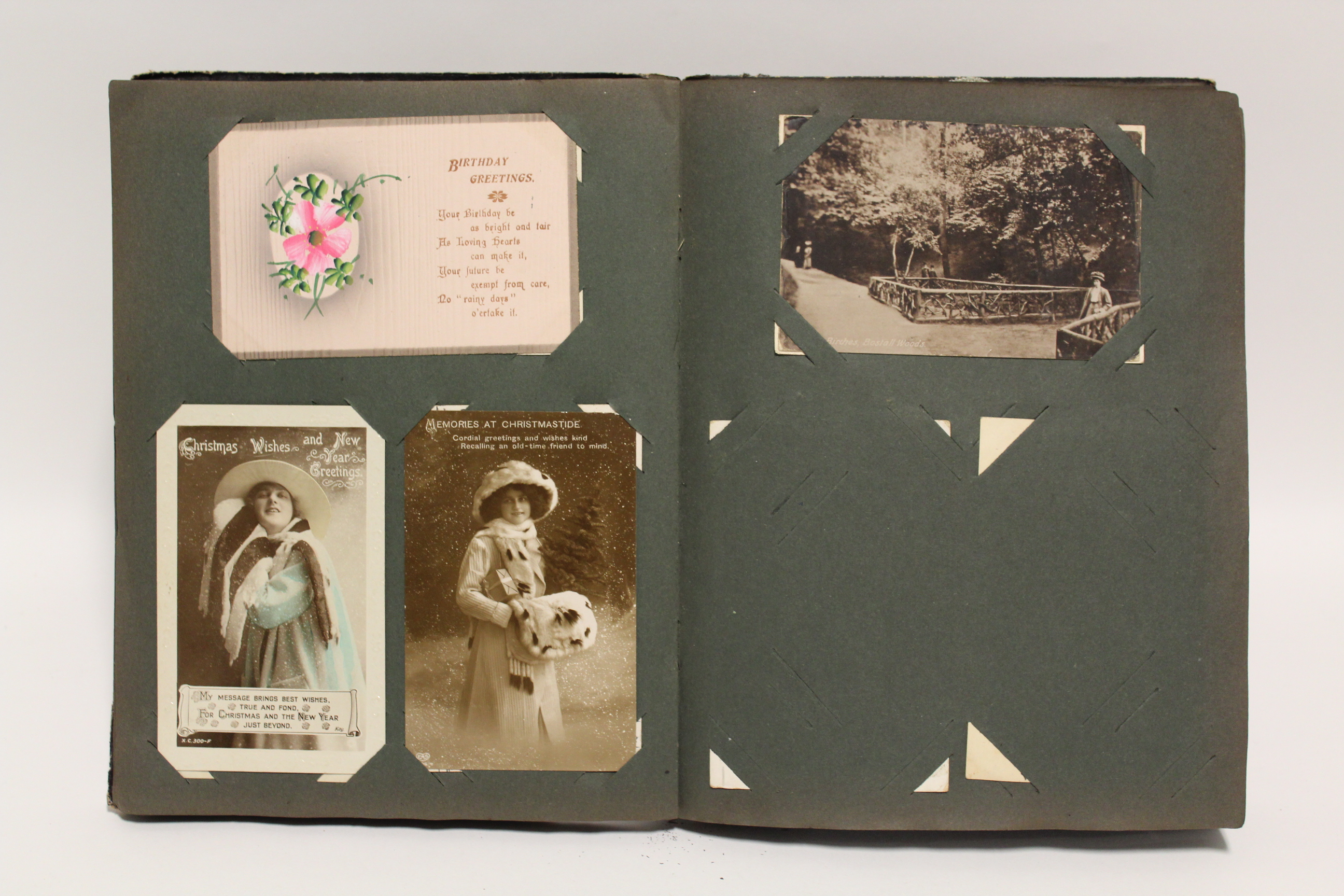 An album of approximately one hundred & twenty postcards, early-mid 20th century (including fourteen - Image 4 of 12