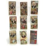 Forty-eight Stollwerk (Germany) confectionery cards, in album pages, circa 1900.