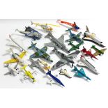 Twenty-one various scale model aeroplanes, helicopters, & space shuttles, by Corgi, dinky, Matchbox,