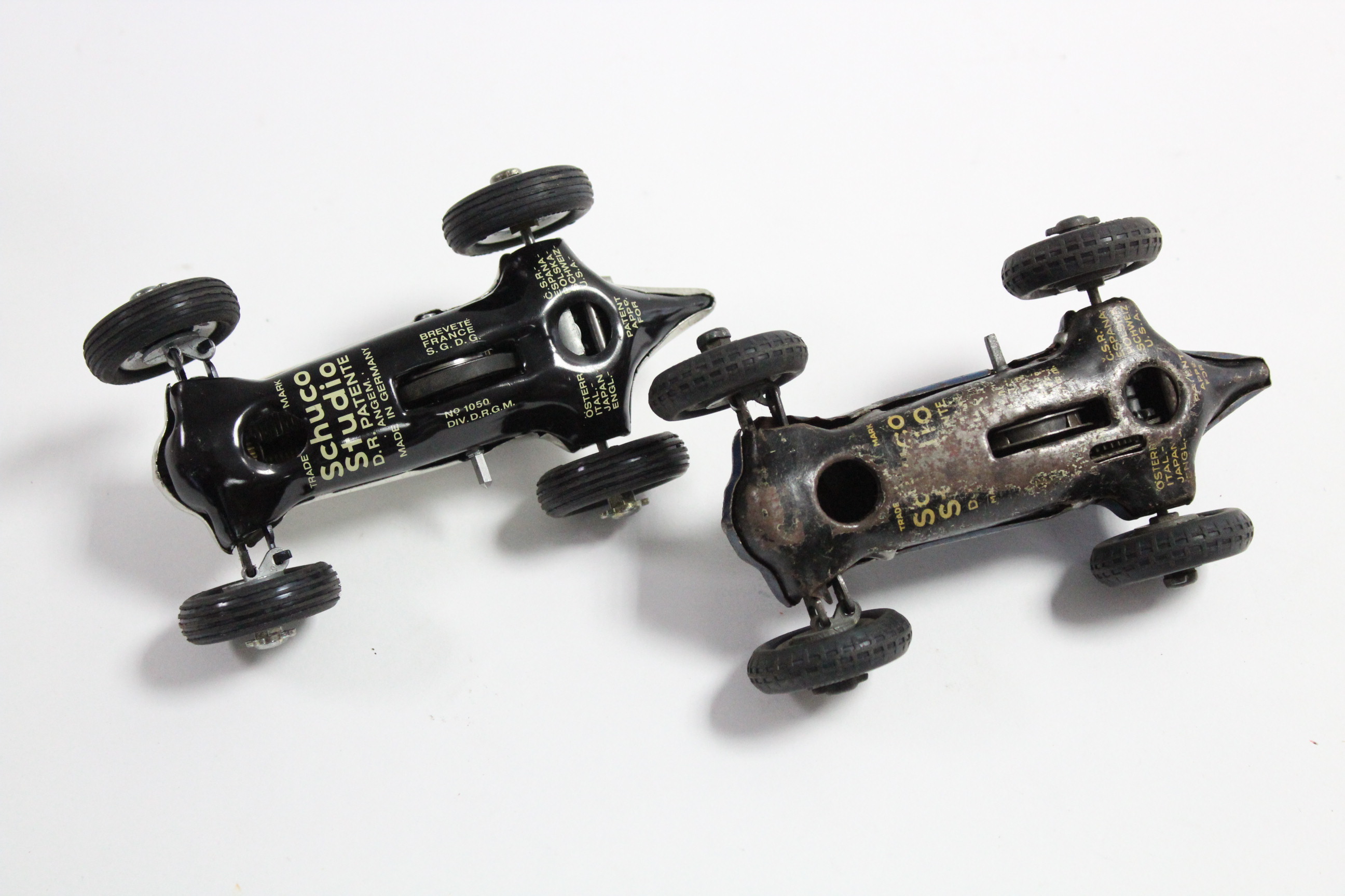 Two Schuco Studio clockwork operated tinplate racing cars, un-boxed. - Image 2 of 4