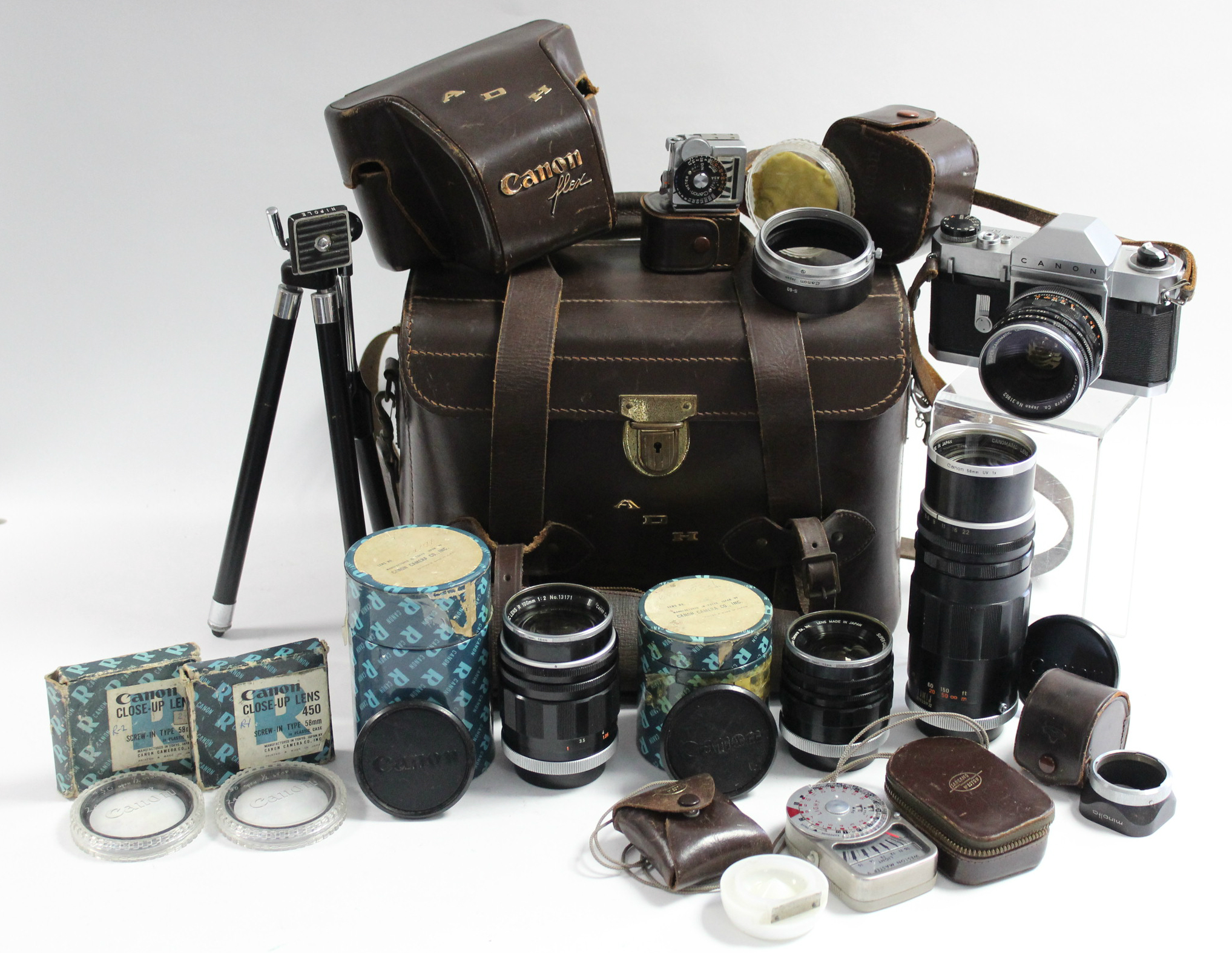 A CANON “CANONFLEX RP” 50mm camera with various accessories & leather case. - Image 2 of 10